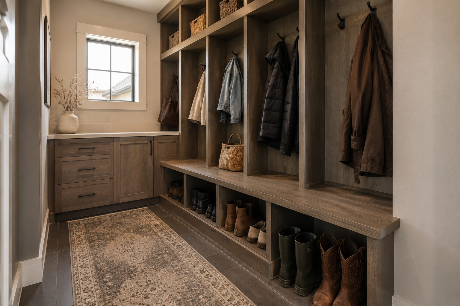 Utah County home mudroom